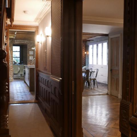 brownstone, wood, traditional, contemporary, kitchen, 