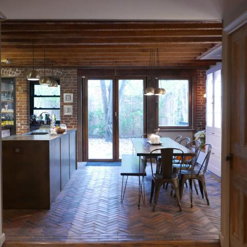 brownstone, wood, traditional, contemporary, kitchen, 