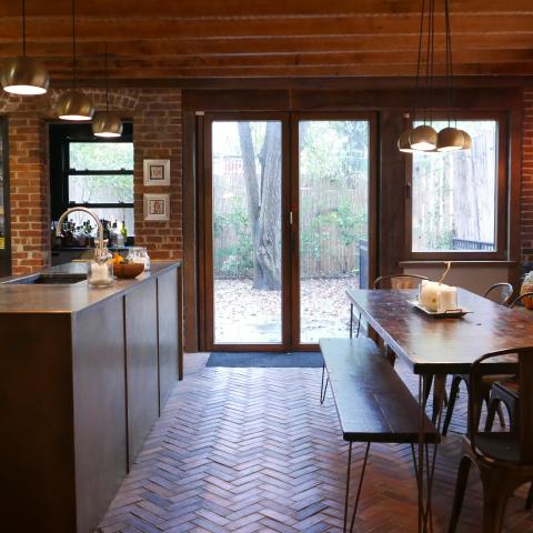 brownstone, wood, traditional, contemporary, kitchen, 