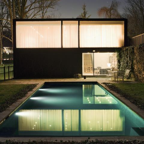 modern, contemporary, minimal, lawn, clean, glass, garden, pool, 