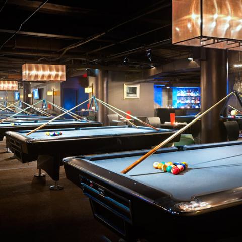 bar, lounge, pool table, contemporary, 