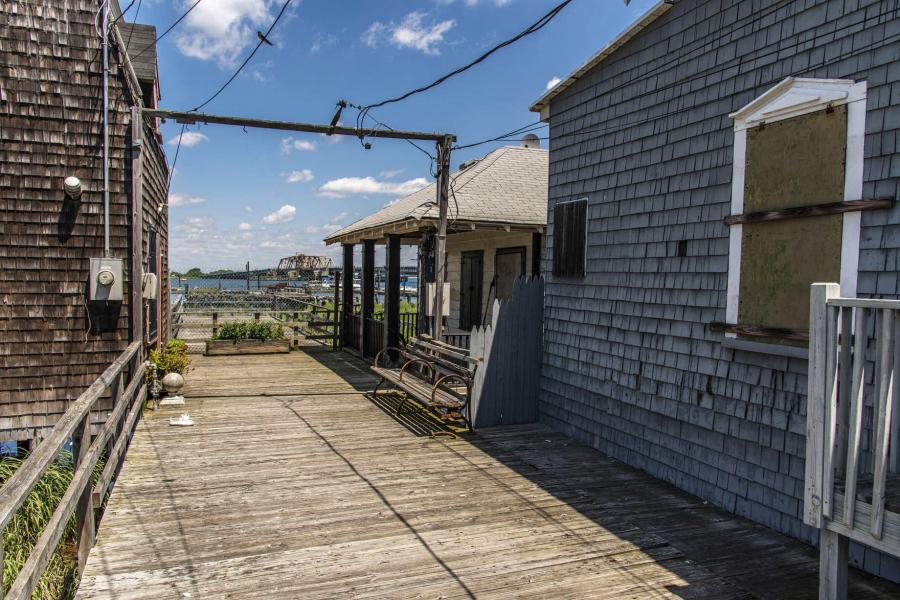 distressed, funky, bohemian, deck, water, beach, dock, colorful, 