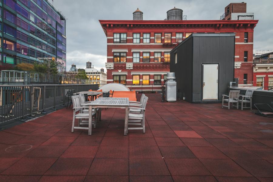 loft, apartment, kitchen, light, bathroom, rooftop, city view, 