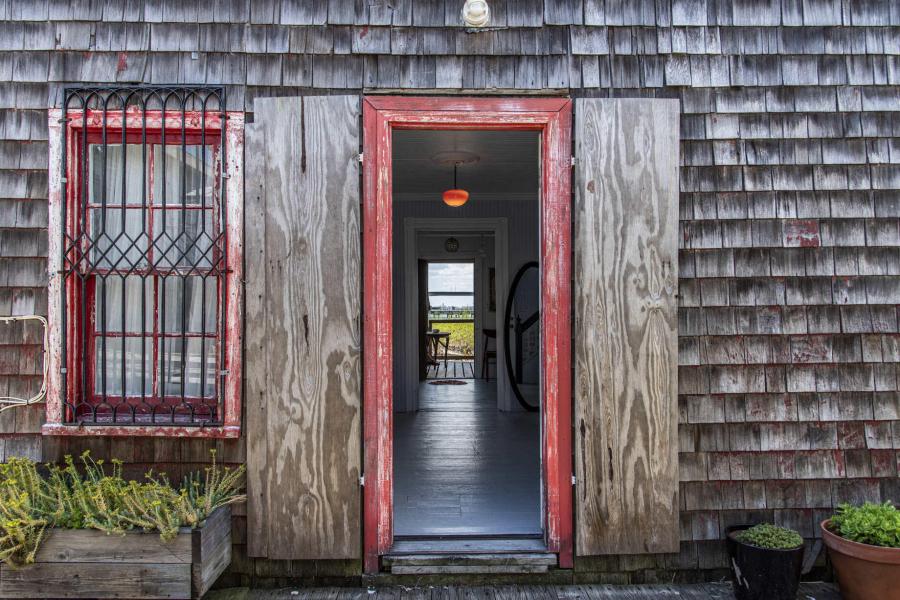 distressed, funky, bohemian, deck, water, beach, dock, colorful, 