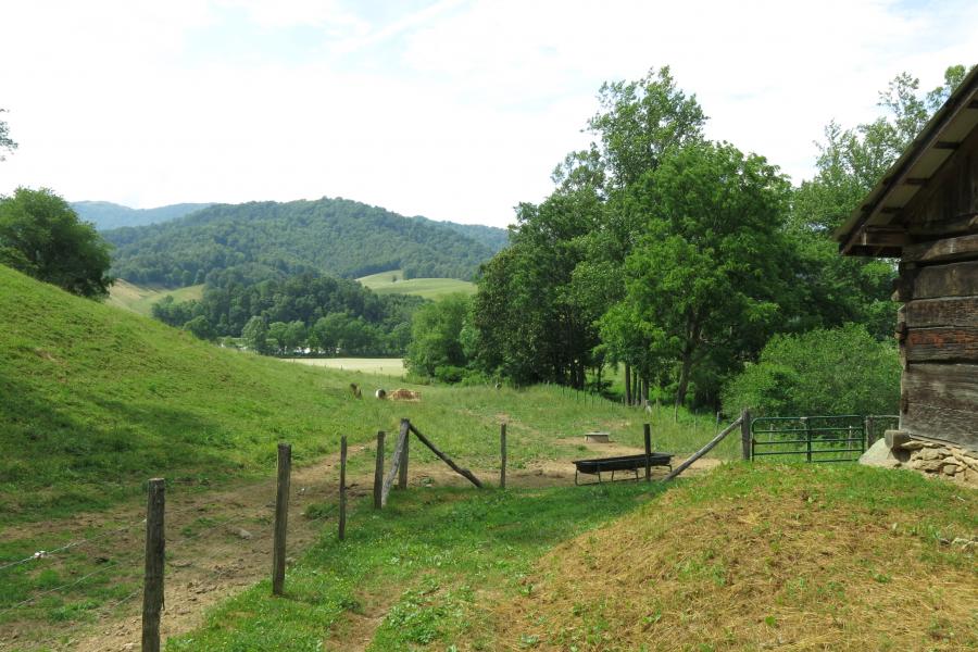 farm, farmhouse, field, water, pond, rural, stone, barn, Asheville, 