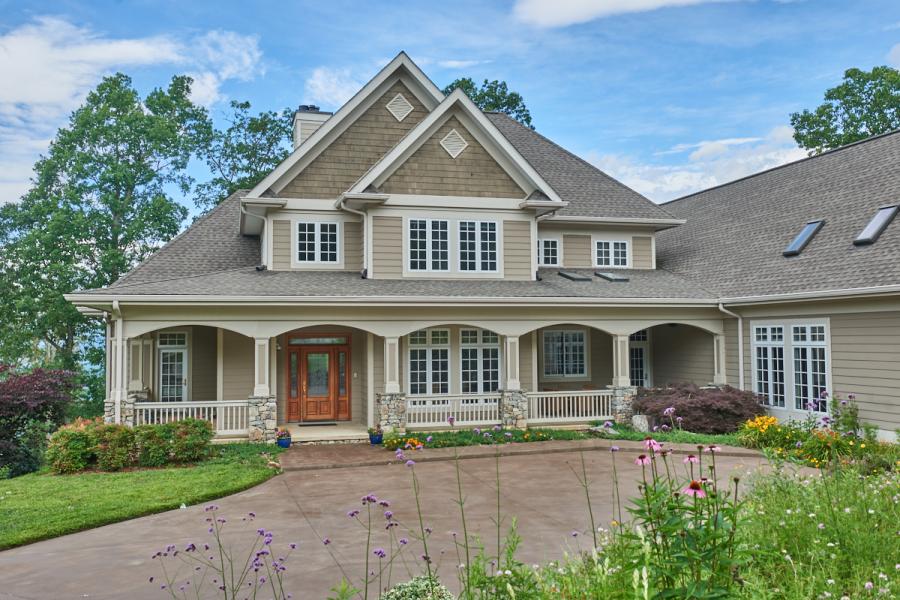 suburban, contemporary, kitchen, deck, view, gym, Asheville, 