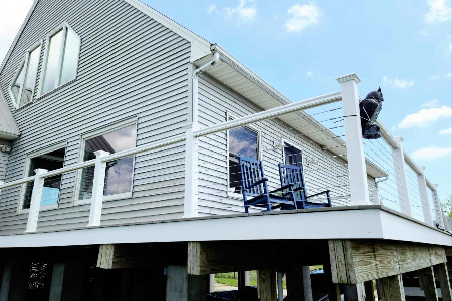 Hamptons, beach, water, deck, white, light, 