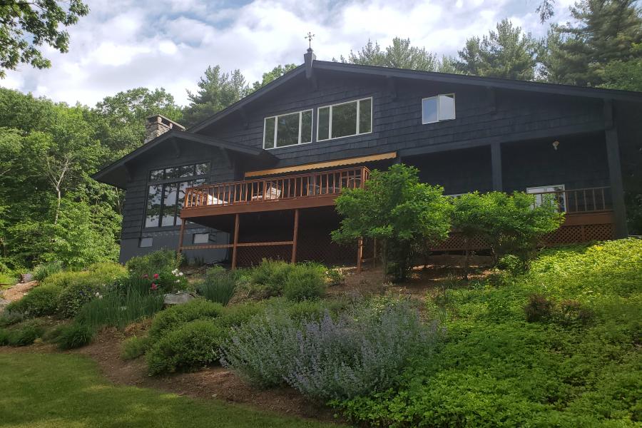 rural, contemporary, kitchen, bathroom, deck, view, 