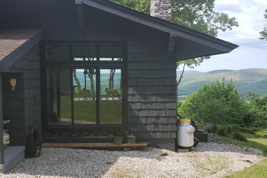 rural, contemporary, kitchen, bathroom, deck, view, 