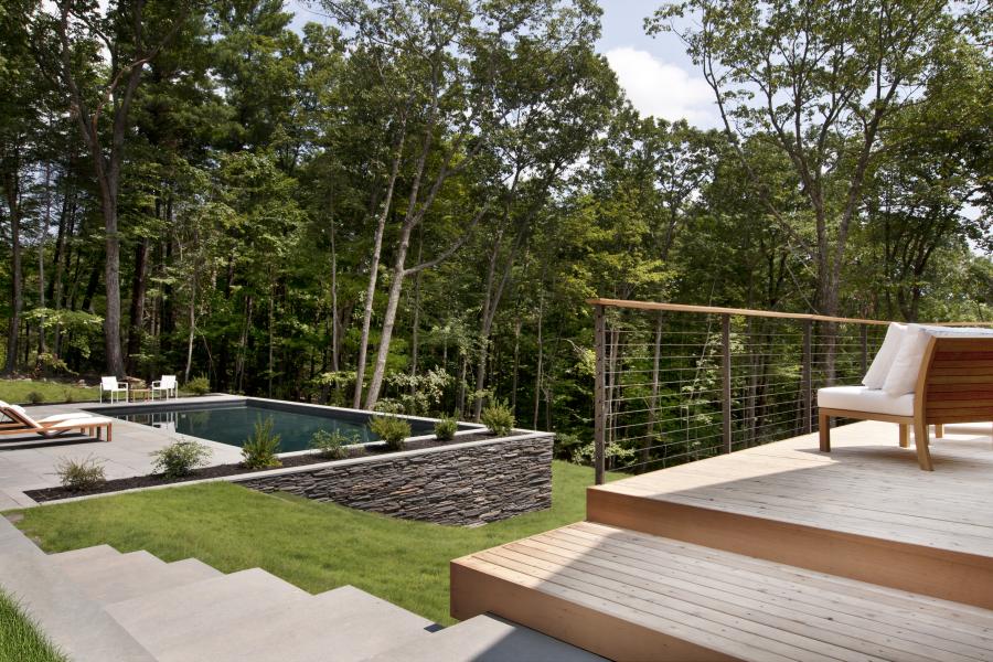 modern, contemporary, pool, wood, rustic, 