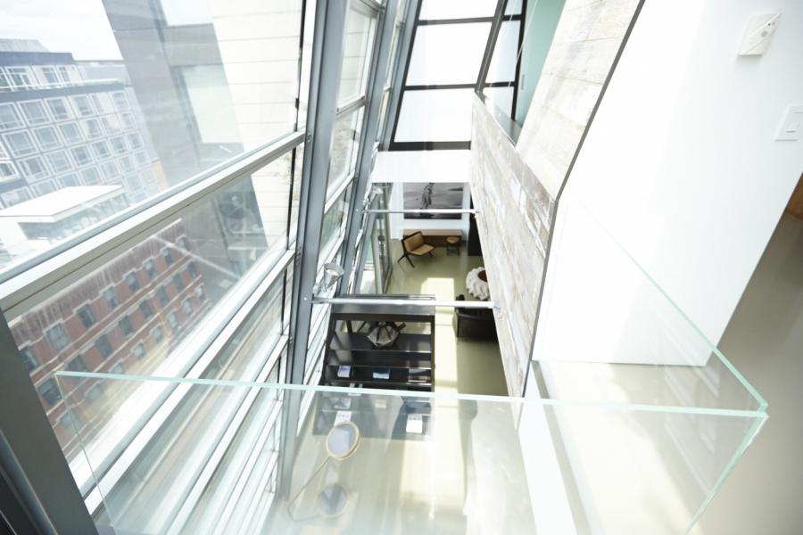 modern, light, glass, penthouse, 