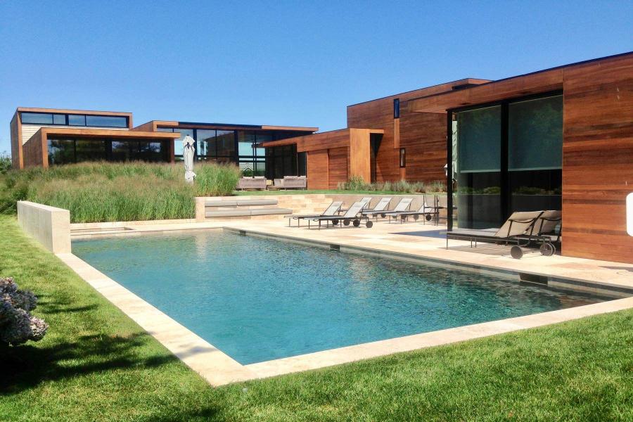 modern, Hamptons, upscale, pool, fireplace, wood, light, patio, bedroom, bathroom, 