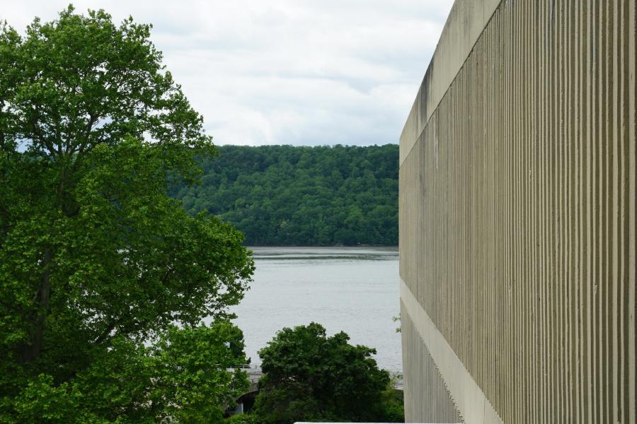 concrete, modern, museum, water, staircase, industrial, 