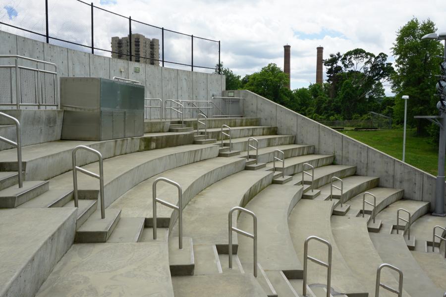 concrete, modern, museum, water, staircase, industrial, 