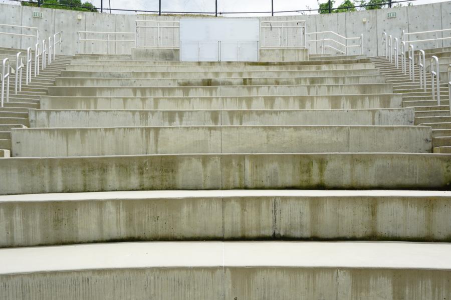 concrete, modern, museum, water, staircase, industrial, 