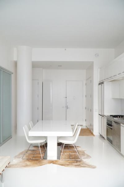 loft, apartment, white, kitchen, bathroom, 