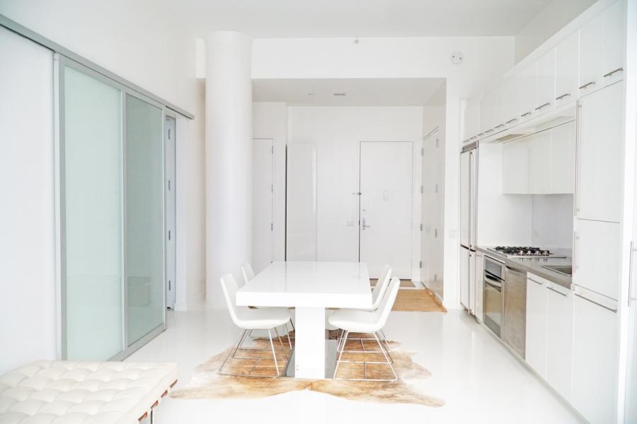 loft, apartment, white, kitchen, bathroom, 