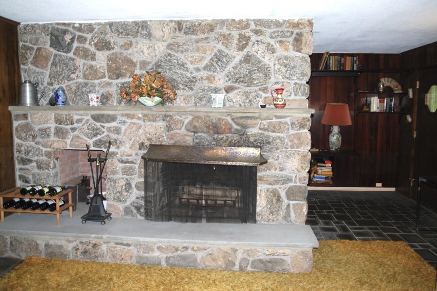 funky, stone, wood, kitchen, deck, patio, fireplace, 