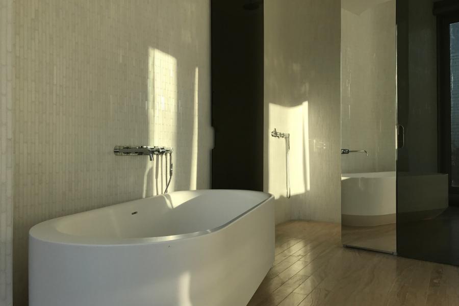 apartment, modern, glass, terrace, bathroom, 