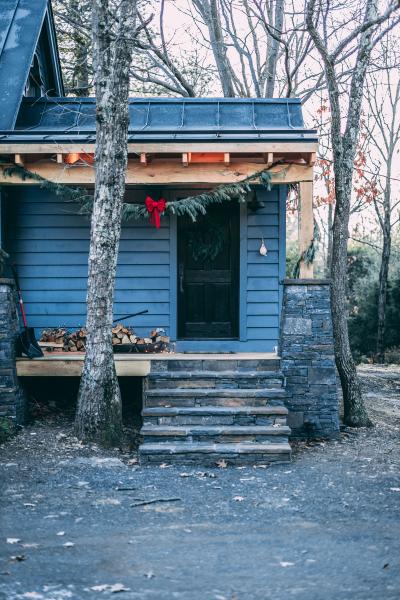 cabin, barn, lake, water, rural, country, wooded, deck, 