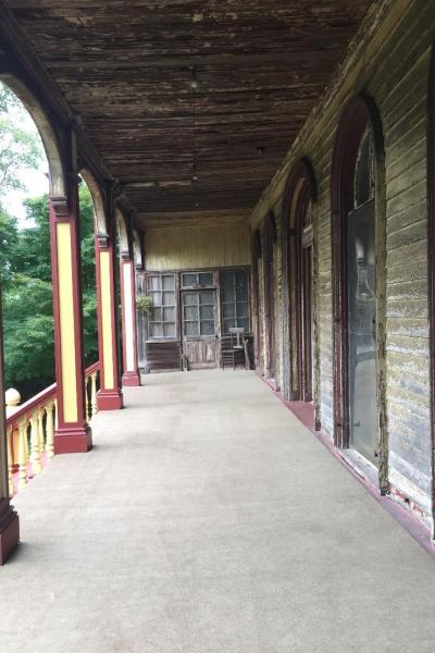 mansion, colorful, distressed, bohemian, funky, empty room, 