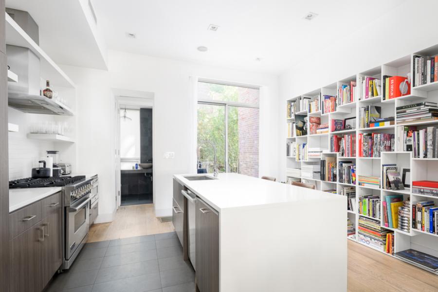 brownstone, townhouse, kitchen, light, airy, modern, bathroom, terrace, 