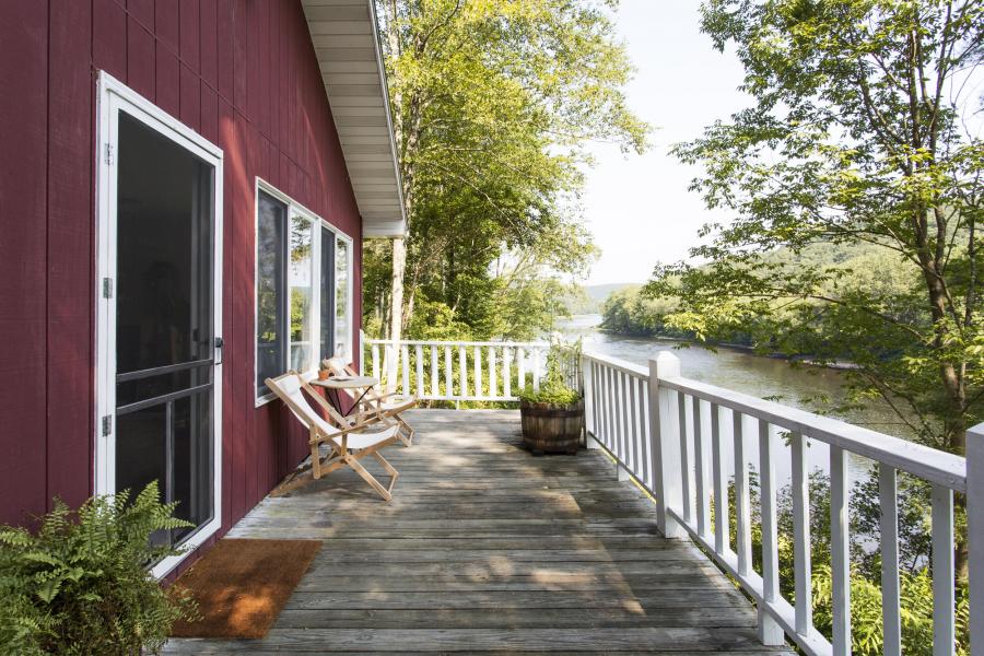 cabin, water, funky, wooded, wood, country, deck, 