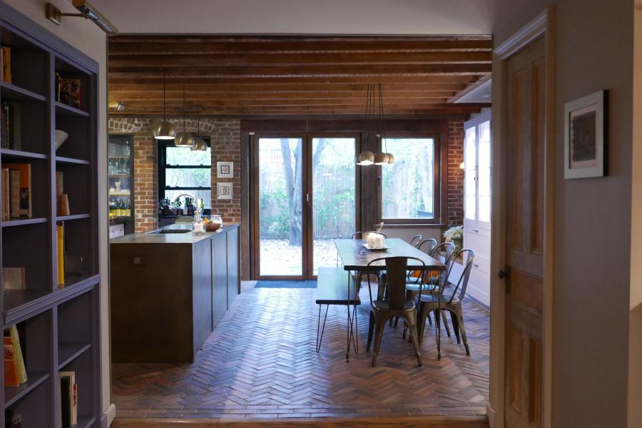 brownstone, wood, traditional, contemporary, kitchen, 