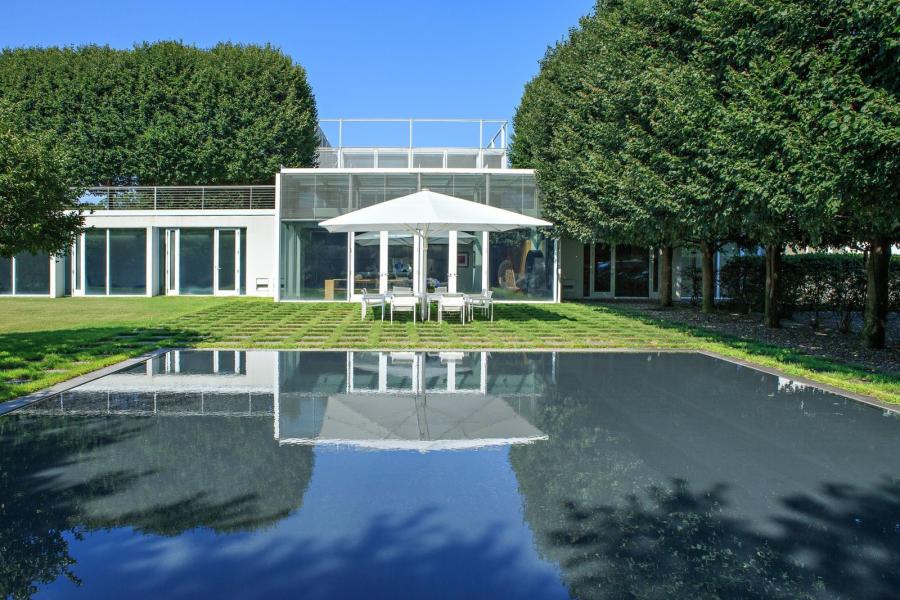 modern, light, glass, pool, estate, field, 