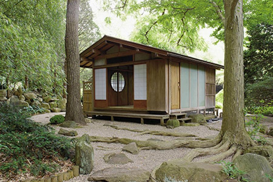 garden, zen, bridge, wooded, 