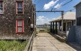 distressed, funky, bohemian, deck, water, beach, dock, colorful, 