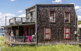 distressed, funky, bohemian, deck, water, beach, dock, colorful, 