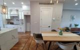 townhouse, contemporary, kitchen, light, airy, deck, staircase, bathroom, terrace, bedroom, 