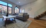 townhouse, contemporary, kitchen, light, airy, deck, staircase, bathroom, terrace, bedroom, 