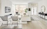 townhouse, contemporary, modern, light, white, glass, bathroom, kitchen, 