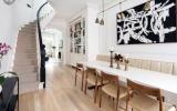 brownstone, bathroom, staircase, fireplace, contemporary, 