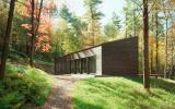 cabin, glass, wooded, light, airy, contemporary, 