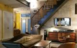 contemporary, townhouse, staircase, colorful, garden, patio, bathroom, 