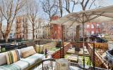 brownstone, townhouse, bohemian, eclectic, staircase, deck, kitchen, 