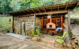 log house, cabin, stone, water, rural, Asheville, 