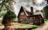 log house, cabin, stone, water, rural, Asheville, 