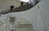 concrete, modern, museum, water, staircase, industrial, 