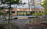 modern, contemporary, wooded, wood, deck, glass, rural, 