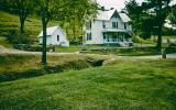 farm, farmhouse, field, water, pond, rural, stone, barn, Asheville, 