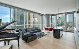 modern, apartment, glass, terrace, bathroom, city view, 