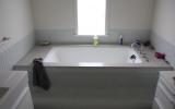 contemporary, suburban, kitchen, bathroom, white, 