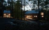 modern, contemporary, wooded, wood, deck, glass, rural, 